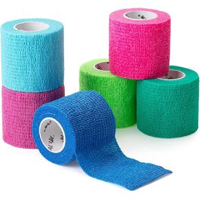 Mr. Pen- Self Adhesive Bandage Wrap, 6 Pack, Colorful, 2“ x 5 Yards, Adhesive Bandages, Cohesive Bandage, Medical Wrap, Elastic Bandage Wrap, Bandage Tape, Self Sticking Bandage Wrap