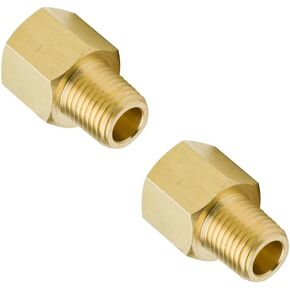 Brass Thread Adapter BSPT-NPT (1/2" BSPT Male X 1/2" NPT Female-2 Pack)