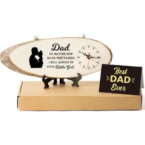 R HORSE Gift for Dad Wooden Clock, Dad Gift for Fathers Day, Dad Birthday Gift from Daughter, Birthday Gift for Dad Who Wants Nothing, Gift from Daughter Son to My Dad Gift Best Dad Ever Gift