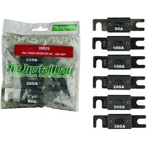 Install Bay IBR29 - 80 to 300 Amp Assorted ANL Fuses (12 Pack)