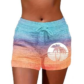 Shorts for Women Summer Beach Drawstring Shorts Workout Lounge Shorts Running Short with Pockets