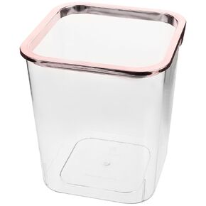 MAGICLULU Clear Trash Can Square Wastebasket Plastic Garbage Bin Transparent Rubbish Can Waste Container for Bedroom Kitchen Bathroom Home Office A