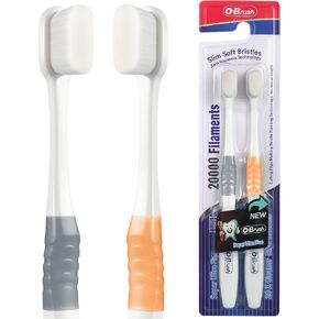 B Rush Extra Soft Toothbrush, Ultra Soft Toothbrush for Sensitive Gums, 20k Nano Floss Bristles Soft Toothbrushes for Pregnant Women, Elderly and Gum Sensitivity, Oral Care Brushes,Pack of 2