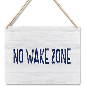 أقواس الحائط لا علامة منطقة الاستيقاظ، علامات البحيرة، لا توجد منطقة استيقاظ علامة الحضانة، فن جدار البحيرة، ديكور منزل البحيرة، لا ديكور منطقة الاستيقاظ، 10x8 بوصة in Kuwait