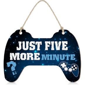 Jetec Gaming Sign Bedroom Sign Game Controller Wood Sign Game Wood Sign Hanging Gamer Wooden Plaque Gaming Quote Hanging Door Sign for Kids Boys Bedroom Door Wall Decoration (Fresh Style)