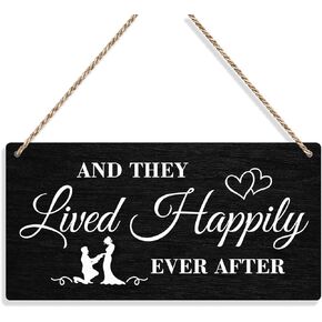 She Said Yes Rustic Wedding Signs Wall Hanging Wedding Decor Wedding Accessories Stuff Wall Art Decor Wedding Decorations for Reception Engagement Wedding Party Wooden Sign for Hallway Porch (Black)
