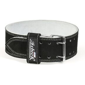 Schiek Sports Leather 6010 Competition Power Lifting Belt - 9 mm Suede Leather Gym Belt - Weightlifting Belt