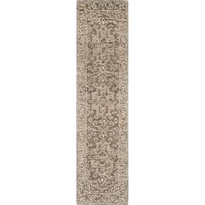 SAFAVIEH Kenya Collection Runner Rug - 2'3" x 8', Brown & Beige, Hand-Knotted Wool, Ideal for High Traffic Areas in Living Room, Bedroom (KNY682A)