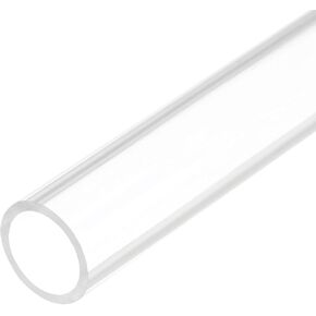 MECCANIXITY Acrylic Pipe Clear Rigid Round Tube 18mm(0.71") ID 22mm(7/8") OD 6" for Lamps and Lanterns, Water Cooling System