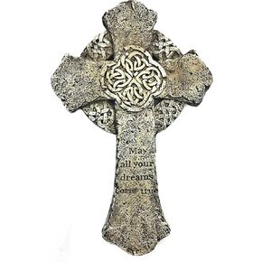 Bellaa 22212 Celtic Cross Irish Decor Art Home Entry Kitchen Prayer Room Trinity Knot Wall Hanging 9 Inch Christian Catholics Sign