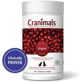 Cranberry Powder for Dogs UTI supplement 6 month supply, prevents UTIs, incontinence and struvite stones, replaces antibiotics & prescription diets, clinically tested.
