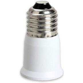 (E26 to E26 Extender) - 2.3 inch Length Edison Screw Base Socket Extender Adapter Extension Lamp Holder, for LED CFL Lights ONLY (Pack of 2)