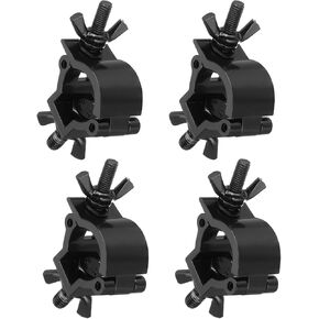 uxcell Light Truss Clamps, Aluminum Alloy Stage Lighting Pipe O Clamp for 0.94-1.02inch OD Tube Max Load 10lb Single Buckle, Black 1Pcs