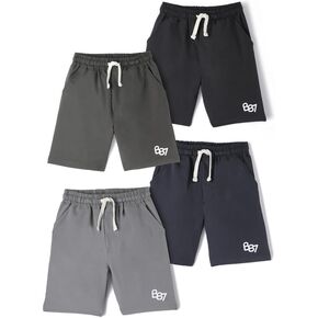 chopper club Boys Athletic Sports Shorts in Polyester Textile in a Pack of 4 Regular Fit shorts above Knee Length
