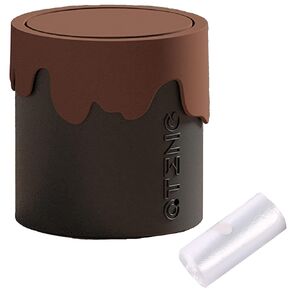 Premium Tea Pot Mini Trash Can with Lid Wastebasket 50 Counts Mini Trash Bags for Bathroom Vanity, Desktop, Tabletop or Coffee Table - 2 Liter (Tea Pot - White)