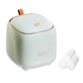 Mini Countertop Trash Can with 3 Rolls of Trash Bags, Waste Can with Press Type Lid, Desktop Trash Can Applicable for Bathroom Vanity,coffee Table,offices,waste Basket (White)