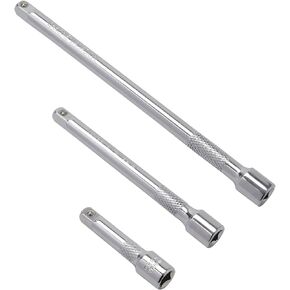 3 Pieces 3/8 Inch Drive Socket Extension Set Includes 3 6 10 Inch Extensions Premium Chrome Vanadium Steel with Mirror Finish