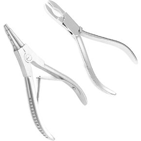 OdontoMed2011 Stainless Steel Body Piercing Plier Tool 2 'Ring Opening and Closing Pliers Ring Opener & Closer Plier Set Bead Capture Ball Closure Tattoo ODM