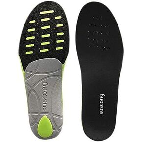 Ultra Light Athlete Performance Sport Shoe Insole with Arch Support, Best Shock Absorption & Cushioning Insoles for Flat Feet, Plantar Fasciitis, Running, Heel Spurs & Foot Pain (L 8-11)