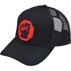 قبعة Concept One UFC Trucker Hat، قبعة بيسبول شبكية قابلة للتعديل للبالغين مع حافة منحنية