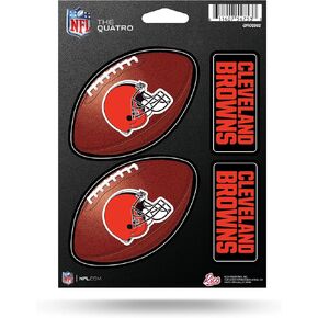 Rico Industries NFL Football Cleveland Browns The Quatro Decal Set - 4 Piece Decal Set