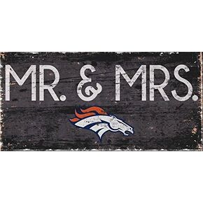 Fan Creations Denver Broncos Mr & Mrs Sign, Multi