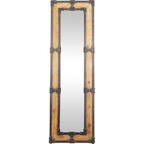 Deco 79 Wood Room Floor Mirror Entryway Mirror, Free Standing Mirror 21" x 2" x 68", Brown