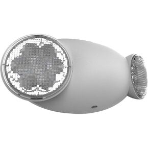 Hubbell Lighting CU2 Commercial Emergency Light with Battery Backup, LED Emergency Lighting Fixture with Twin Adjustable Heads, 90-Minute Runtime, UL924 Listed for Damp Locations, 120-277V, White
