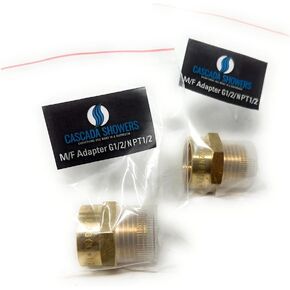 G Thread (Metric BSPP) Male to NPT Thread Female Pipe Fitting Adapter - Lead-Free Adapter (Two 1/2 inch)