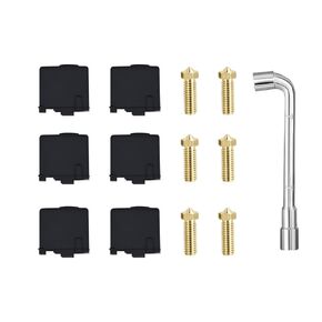 6PCS 0.4mm Brass Nozzles and 6PCS Silicone Socks Covers for Anycubic Kobra 2, Kobra 2 Neo, Kobra 2 Pro, Kobra 2 Plus, Kobra 2 Max FDM 3D Printer