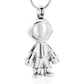 Cremation Jewelry For Ashes Cremation Jewelry Astronaut Robot Shape Urn Necklace Keychain for Ashes Memorial Keepsake