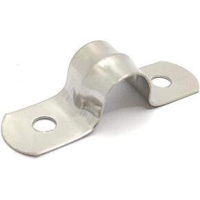 حزام الأنابيب الصلب لأنابيب 8 مللي متر/0.31 بوصة OD 304 الفولاذ المقاوم للصدأ 2 ثقوب المشابك 20 قطعة in Kuwait