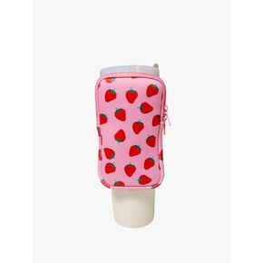 Strawberry Water Bottle Pouch Accessories for Stanley, Tumblers, Outdoor Accessories, Gym, Fanny Pack, Fits Phone, Cards, Keys, Wallet, Earphone, Sports & Adjustable Non-Slip Straps