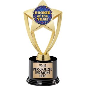 جائزة Crown Awards Rookie of the Year، وجوائز Gold Star Rookie of The Year مقاس 8 بوصات مع قاعدة أساسية مستديرة فاخرة