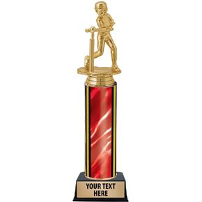 10.375" Red T-Ball Male Trophies - Customized T-Ball Male Trophy Awards Prime