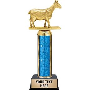 Crown Awards Goat Trophy, 10.5" Custom Golden Goat Trophy, Engraving Included Prime