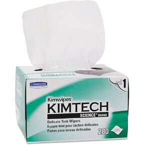 Kimtech 34155 KIMWIPES, Delicate Task Wipers, 1-Ply, 4 2/5 x 8 2/5, 280/Box
