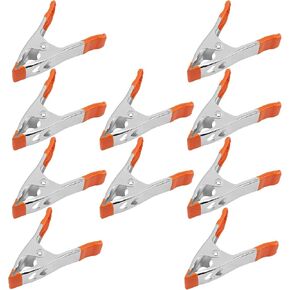 HORUSDY 10-Piece 4" inch Spring Clamp, Spring Metal Spring Clamps, 1.5"-inch Jaw opening