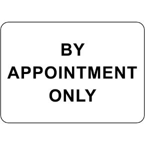 Aluminum Horizontal Metal Sign Multiple Sizes by Appointment Only Black Restricted Area with Border Weatherproof Street Signage 10x7Inches
