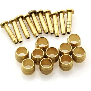 10 Set Brass Brake Hose Insert, Hose Olive Insert for Shimano BH59 BH90 Avid Sram Bike Hydraulic Disc Brake Hose