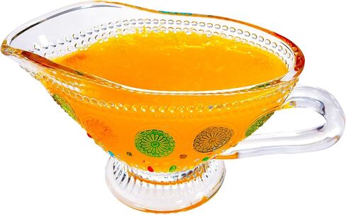 قارب مرق عتيق سعة 10 أونصة - أنيق وعملي - إبريق كريم زجاجي للصحن والتزيين والمبيض والحليب in Kuwait
