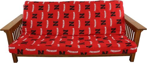 أغطية الكلية Nebraska Cornhuskers Futon Lounge Cover، كامل، ألوان الفريق in Kuwait