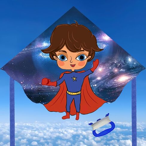 Flying Kites with Darling,Striking Cute_Kid Design,Kites for Kids,Kites for Adults,Easy to Fly Kites, 43 * 31 inches,Line 100m in Saudi Arabia