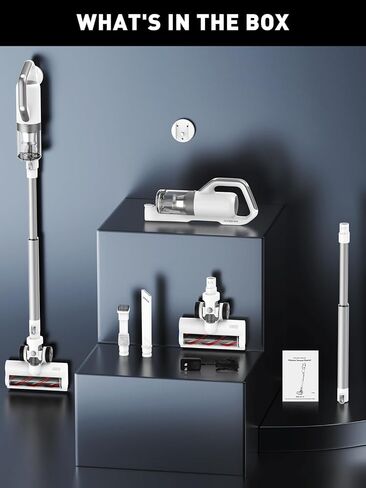 Cordless Vacuum Cleaner, 30Kpa Strong Suction Stick Vacuum Cleaner, 350W Powerful Brushless Motor, Ultra-Lightweight & Quiet Vacuum for Deep Cleaning Home Hard Floor Carpet Pet Hair, White in Saudi Arabia