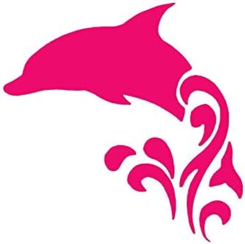 Tribal Dolphin - Vinyl Decal Sticker - 5.75" x 5.75" - Blue Flames in Kuwait