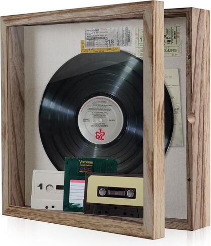 Shadow Box Frame 12 x 12 Shadow Box Display Case 3 color linen interiors, with Solid Wood Frame for Pictures, Flowers, Memorial, Medals, Wedding Bouquet for Wall or Tabletop, 10 pins in Saudi Arabia