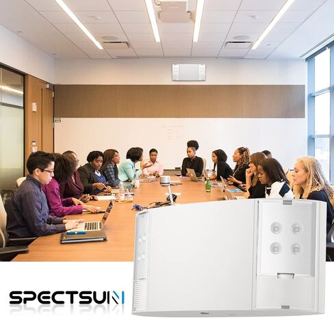 مجموعة واحدة من إضاءة الطوارئ LED من Spectsun مع بطارية احتياطية - رأسان مربعان من أضواء الطوارئ التجارية البيضاء - مصابيح طوارئ متشددة بتيار متردد 120/277 فولت مدرجة في قوائم UL للعمل/المنزل in Kuwait