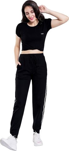 French Terry Womens Sweatpants 100% Cotton | Sweatpants Women,Joggers for Women, Yoga Pants Women in Saudi Arabia
