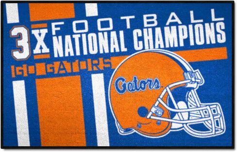FANMATS 25951 NCAA - Florida Gators Dynasty Starter Mat Accent Rug - 19in. x 30in. | Sports Fan Home Decor Rug and Tailgating Mat - Football Champions in Saudi Arabia