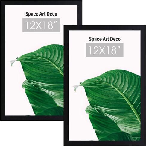 Space Art Deco, 11x17 Poster Frame, Horizontal and Vertical Wall Display, with Plexiglass (Black, Set of 1) in Saudi Arabia